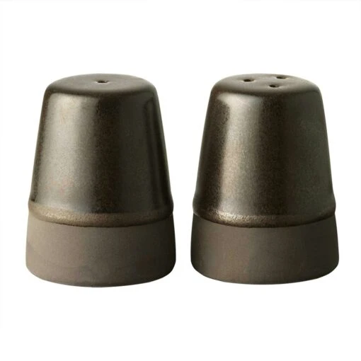 Aida Raw Salt & Pepper Set, Metallic Brown -Keukenbenodigdheden aida raw salt pepper set metallic brown 0