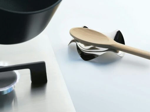 Alessi Blip Spoon Rest, Stainless Steel -Keukenbenodigdheden alessi blip spoon rest 2