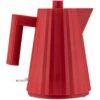 Alessi Plisse Waterkoker 1 L, Rood -Keukenbenodigdheden alessi plisse elwater kettle 1 lt b 6