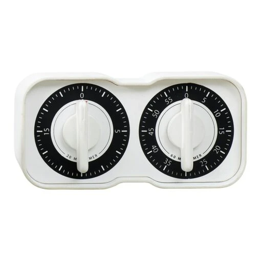 Mechanical Timer Double, 60 & 20 Min -Keukenbenodigdheden bengt ek design mechanical timer double 60 20 min 0