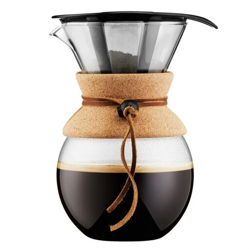 Bodum POUR OVER Koffiemaker 1 L, Kurk -Keukenbenodigdheden bodum pour over coffee maker cork 3