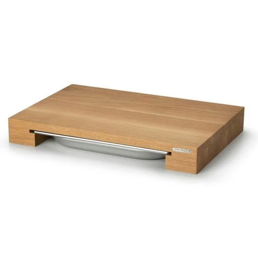 Continenta Snijplank Met Blik, 39x27x6 Cm -Keukenbenodigdheden continenta cutting board oak w pullout box small 39x27x6cm 1