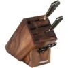 Continenta Messenblok 9 Vak -Keukenbenodigdheden continenta knife block in acacia for 5 knives brow scissor 0