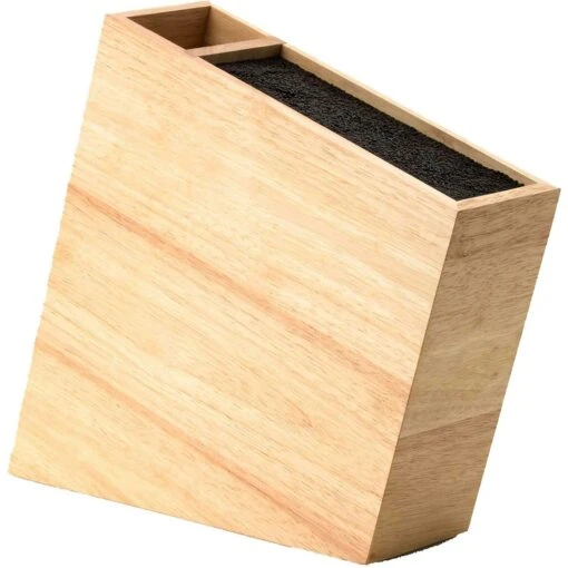 Continenta Messenblok Met Extra Vak -Keukenbenodigdheden continenta leaning knife block with bin flexi 31x9x28cm 0