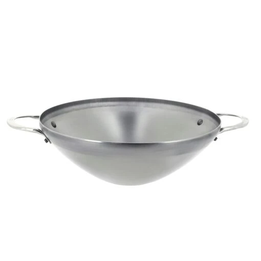 De Buyer Mineral B Wok Pan Ø32 Cm With 2 Handles -Keukenbenodigdheden de buyer mineral b wok pan with 2 handles 2