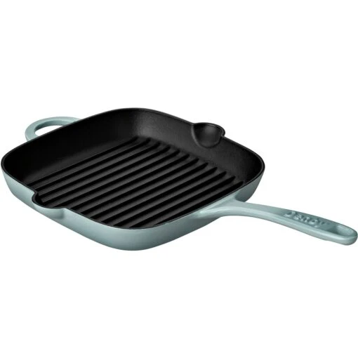 Denby Pavilion Grillpan 25 Cm, Lichtblauw -Keukenbenodigdheden denby cast iron 25cm griddle pan 3