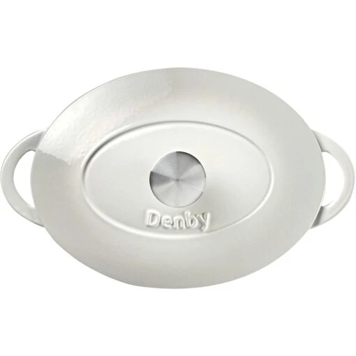 Denby Natural Canvas Gietijzeren Pot Ovaal Ø28 Cm, Wit -Keukenbenodigdheden denby gietijzeren pot ovaal 28 cm 0