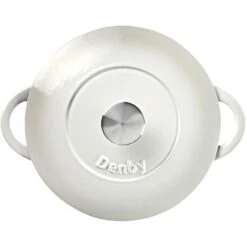 Denby Natural Canvas Gietijzeren Pot Rond Ø24 Cm, Wit -Keukenbenodigdheden denby gietijzeren pot rond 24 cm 1