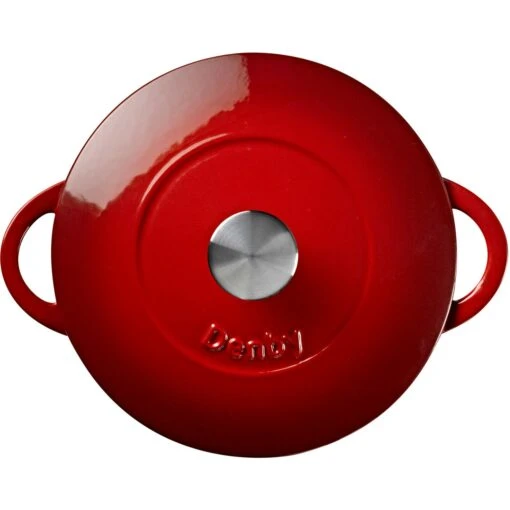 Denby Pomegranate Gietijzeren Pot Rond Ø24 Cm, Rood -Keukenbenodigdheden denby gietijzeren pot rond 24 cm 2