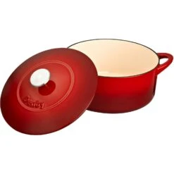 Denby Pomegranate Gietijzeren Pot Rond Ø24 Cm, Rood -Keukenbenodigdheden denby gietijzeren pot rond 24 cm 3