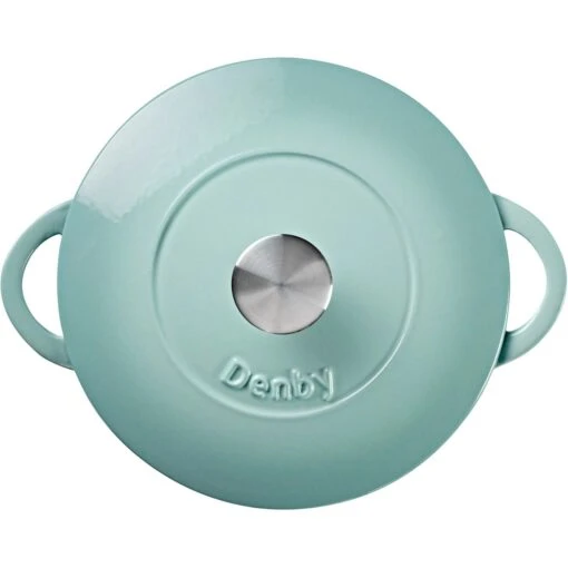 Denby Pavilion Gietijzeren Pot Rond Ø24 Cm, Lichtblauw -Keukenbenodigdheden denby gietijzeren pot rond 24 cm 4