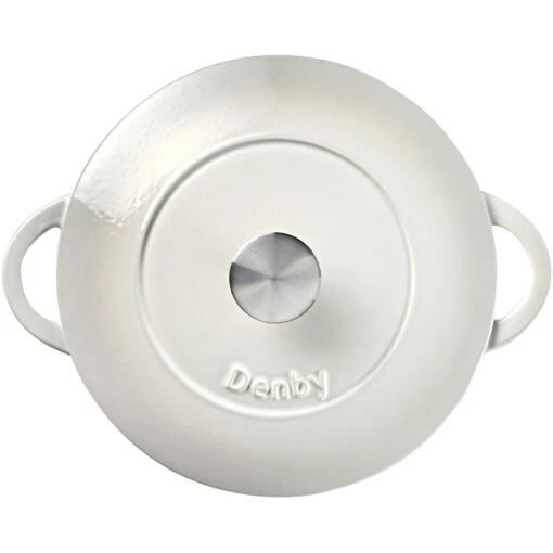 Denby Natural Canvas Gietijzeren Pot Rond Ø26 Cm, Wit -Keukenbenodigdheden denby gietijzeren pot rond 26 cm 0