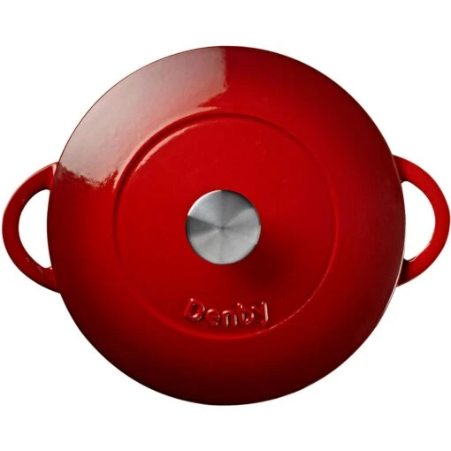 Denby Pomegranate Gietijzeren Pot Rond Ø26 Cm, Rood -Keukenbenodigdheden denby gietijzeren pot rond 26 cm 2