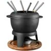 Dorre Fonda Fondue Cast Iron Acacia Wooden Plate -Keukenbenodigdheden dorre fonda fondue cast iron acacia wooden plate 0