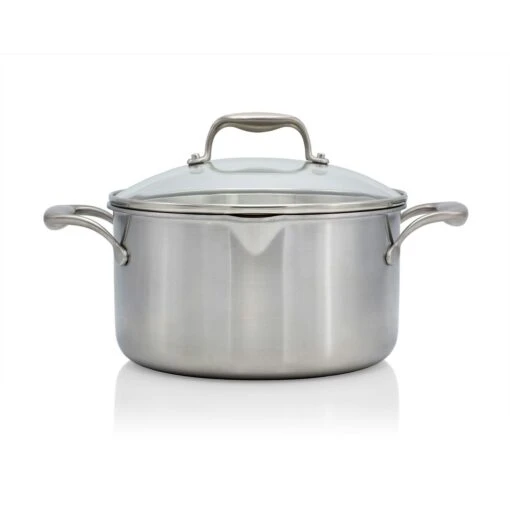 EGO Saucepan With Glass Lid 3,5 L, Stainless Steel -Keukenbenodigdheden ego kastrull med glaslock stainless steel 3