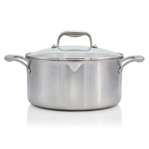 EGO Saucepan With Glass Lid 5 L, Stainless Steel -Keukenbenodigdheden ego kastrull med glaslock stainless steel 5