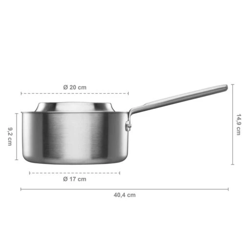 Fiskars Norden Steelpan Onbekleed Roestvrij Staal, 2,5 L -Keukenbenodigdheden fiskars norden steelpan onbekleed roestvrij staal 3