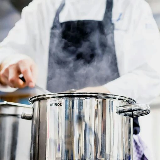 Heirol Steelpan Met Glazen Deksel 30 Cm 15 L -Keukenbenodigdheden heirol steelpan met glazen deksel 30 cm 15 l 1