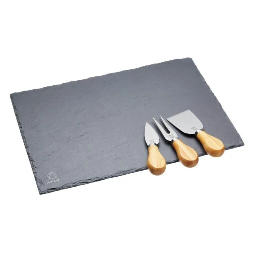 Kitchen Craft Artesà Cheese Board & Knife Set, Slate -Keukenbenodigdheden kitchen craft artesa cheese board knife set slate 0