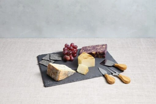 Kitchen Craft Artesà Cheese Board & Knife Set, Slate -Keukenbenodigdheden kitchen craft artesa cheese board knife set slate 2