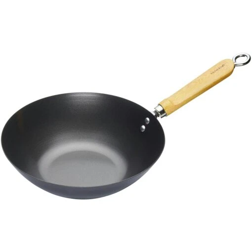 Kitchen Craft World Of Flavours Wokpan 25 Cm -Keukenbenodigdheden kitchen craft worldofflavours wood hand steel nonstick wok 25cm 0