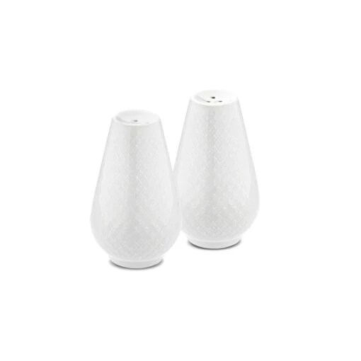 Lyngby Porcelæn Rhombe Salt & Pepper Set, White -Keukenbenodigdheden lyngby porceln rhombe salt pepper set white 0