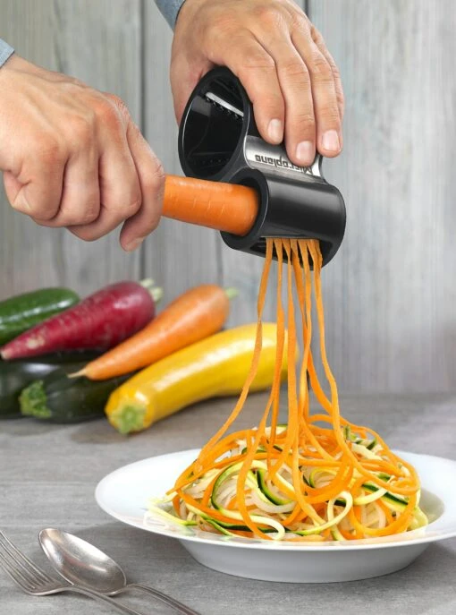 Microplane Swivel Spiralizer, Black -Keukenbenodigdheden microplane swivel spiralizer black 2