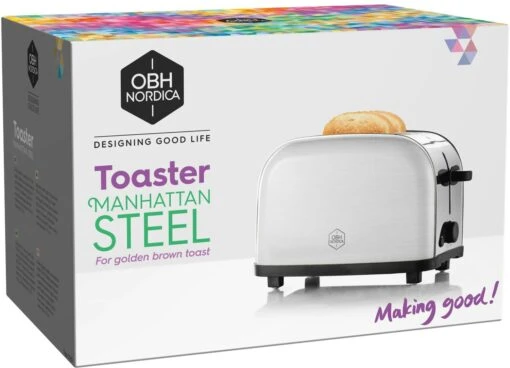 OBH Nordica Toaster Manhattan 2, 220-240V -Keukenbenodigdheden obh nordica toaster manhattan 2 220 240v 8