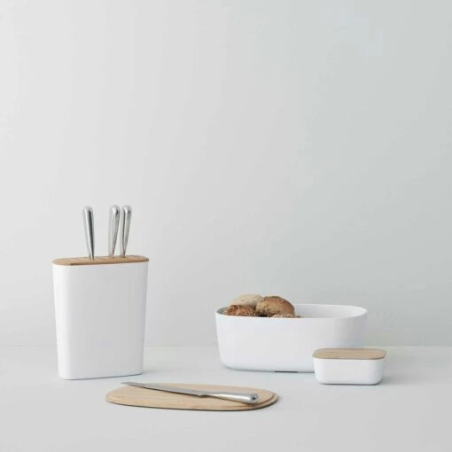 RIG TIG Block-It Knife Block, White -Keukenbenodigdheden rig tig by stelton block it knife block 6