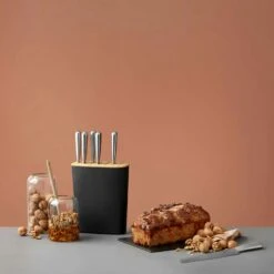 RIG TIG Block-It Knife Block, Black -Keukenbenodigdheden rig tig by stelton block it knife block 8