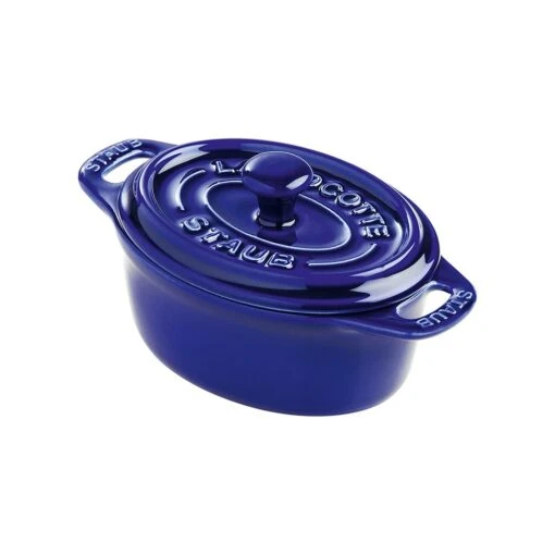 Staub Oval Ceramic Casserole 20 Cl, Dark Blue -Keukenbenodigdheden staub oval ceramic casserole 20 cl dark blue 0