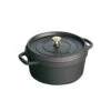 Staub Round Casserole In Cast Iron 5,2 L, Black -Keukenbenodigdheden staub round casserole in cast iron 52 l 1