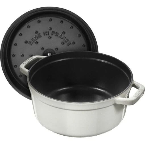 Staub Cocotte Rond, 26 Cm 5,2 L, Wit -Keukenbenodigdheden staub staub cocotte rond 12 1