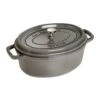 Staub Oval Cocotte 29 Cm 4,2 L, Grey -Keukenbenodigdheden staub staub oval cocotte grey 1