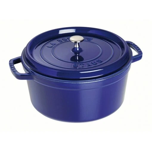 Staub Round Casserole In Cast Iron 6,7 L, Dark Blue -Keukenbenodigdheden staub staub round cocotte dark blue 4