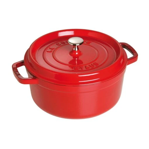 Staub Round Cocotte 26 Cm 5,2 L, Red -Keukenbenodigdheden staub staub round cocotte red 2