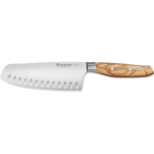 Wüsthof Amici Santokumes 17 Cm -Keukenbenodigdheden wusthof amici santoku 17 cm olive wood from calabria 0